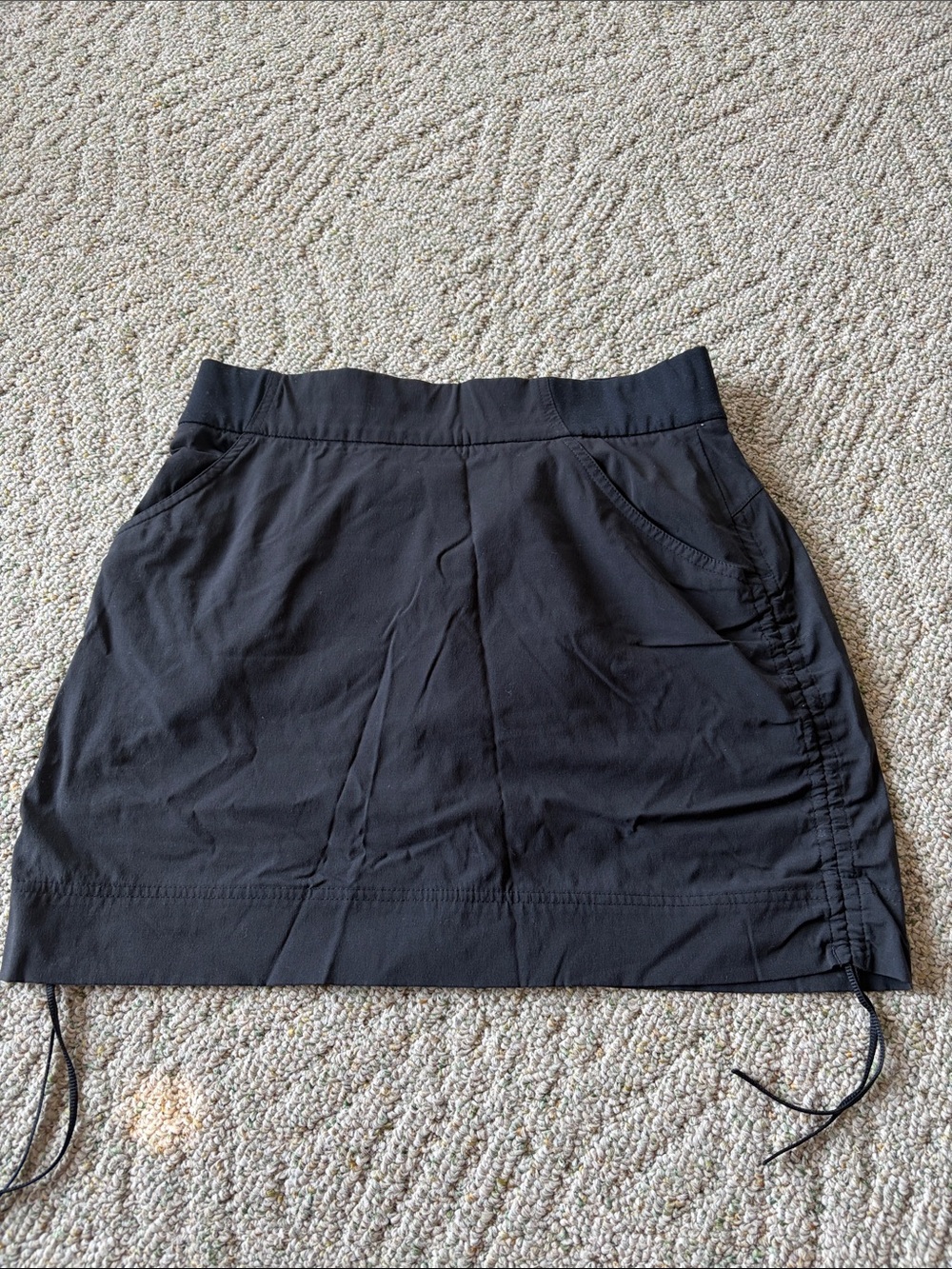 Columbia Black Active Drawstring Side Skort